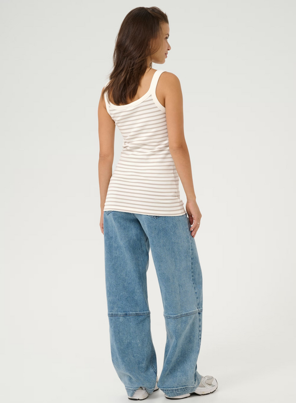 Liddy Tank Top in Feather Grey/Chalk from Kaffe