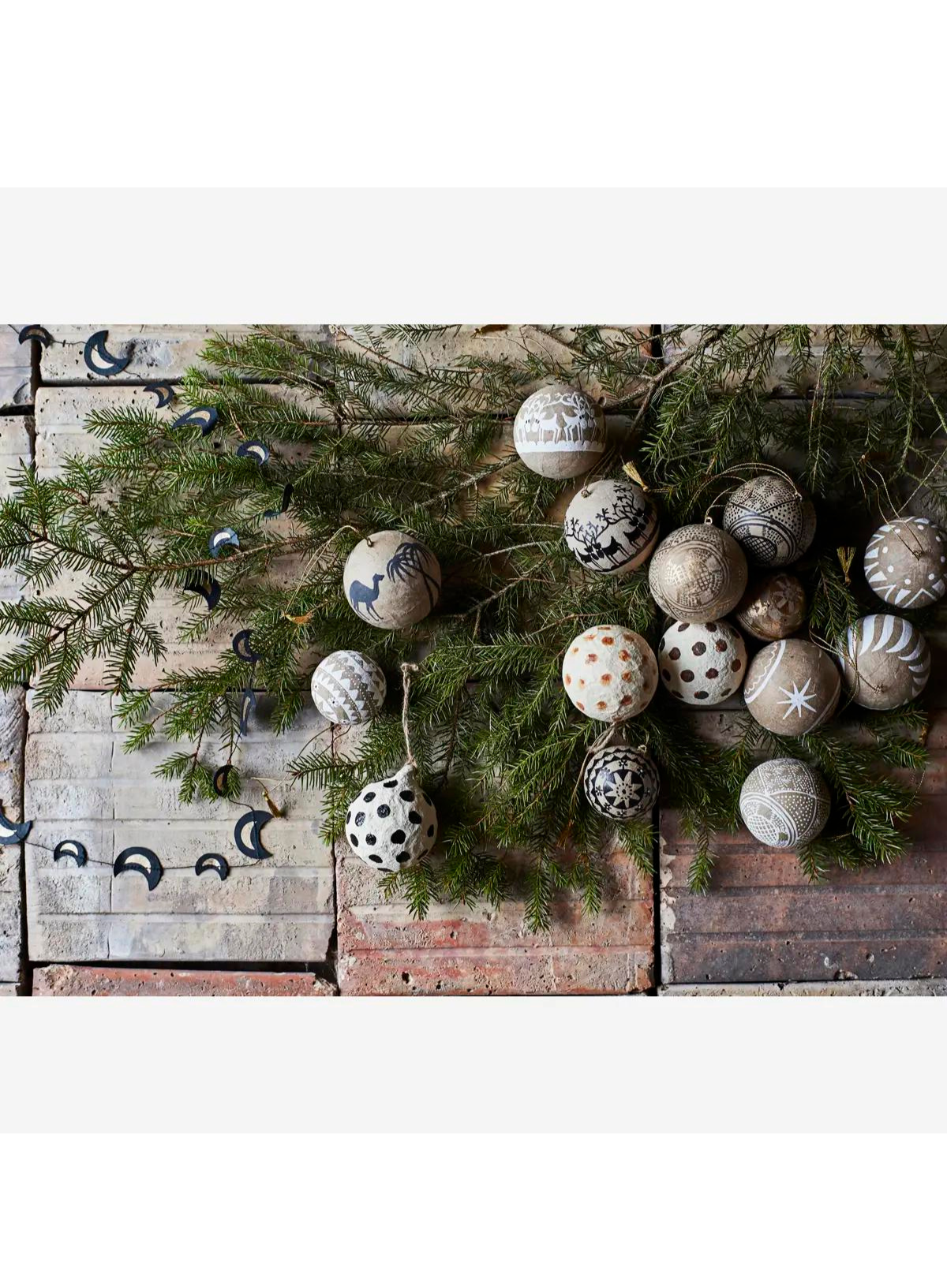 Handmade Paper Pulp Spotted Baubles from Madam Stoltz