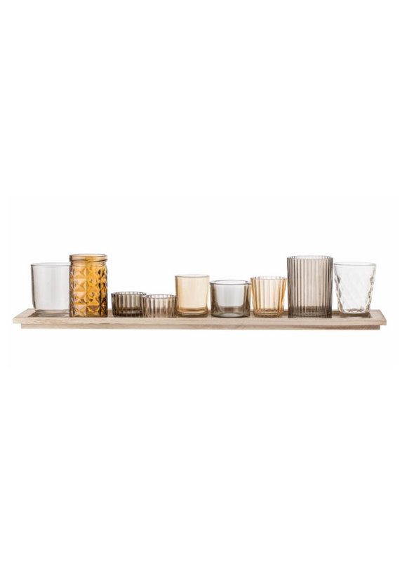 Houston Tray with 9 Brown Votives from Bloomingville