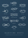 Nautical Knots Art Print in Navy from The Wild Wander