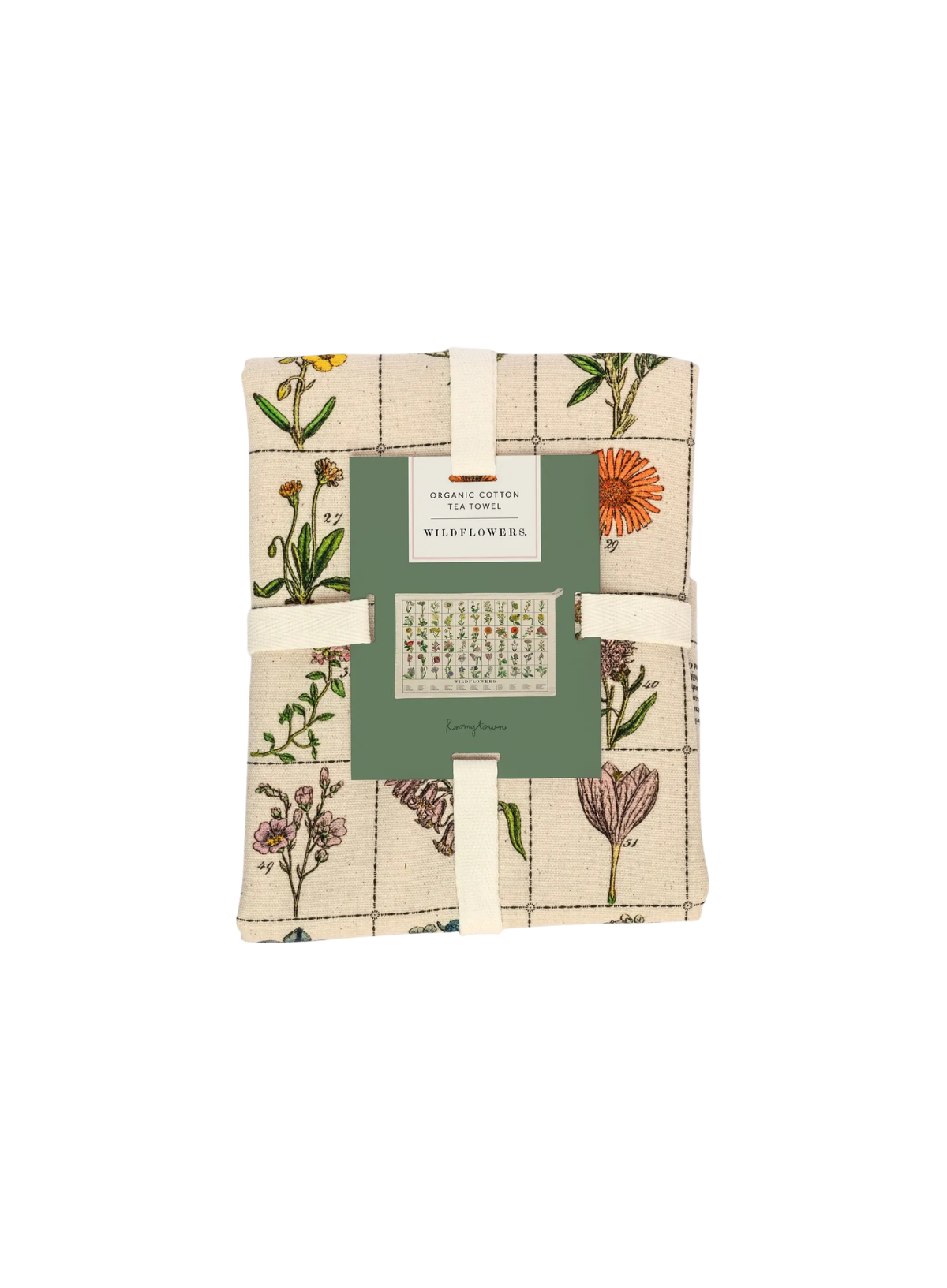 Roomytown Organic Cotton Tea Towel - Wild Flowers