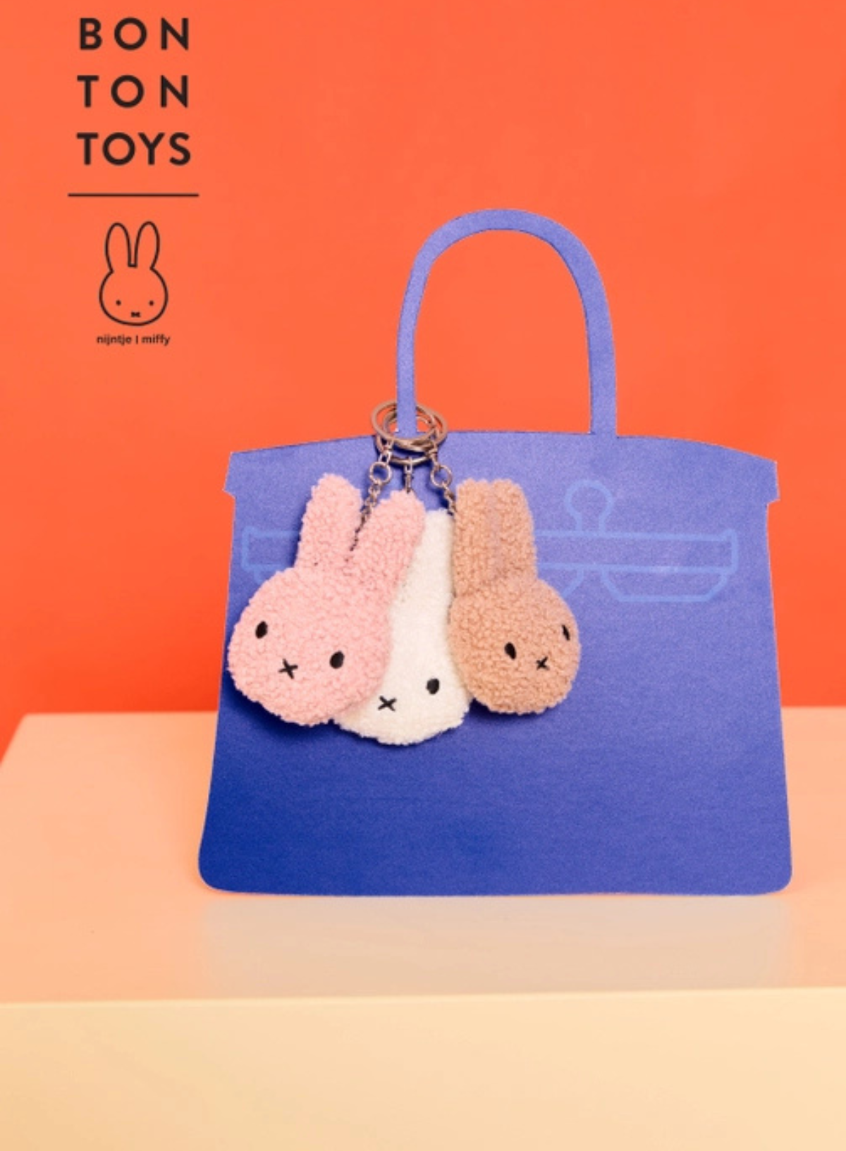 Miffy Tiny Teddy Keyring in Beige