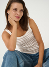 Liddy Tank Top in Feather Grey/Chalk from Kaffe