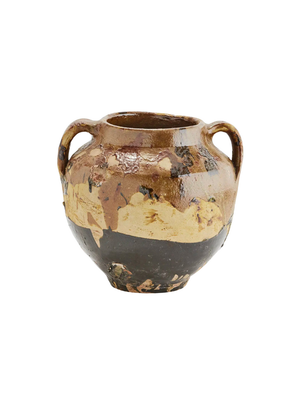 Mustard Stoneware Vase with Handles from Madam Stoltz