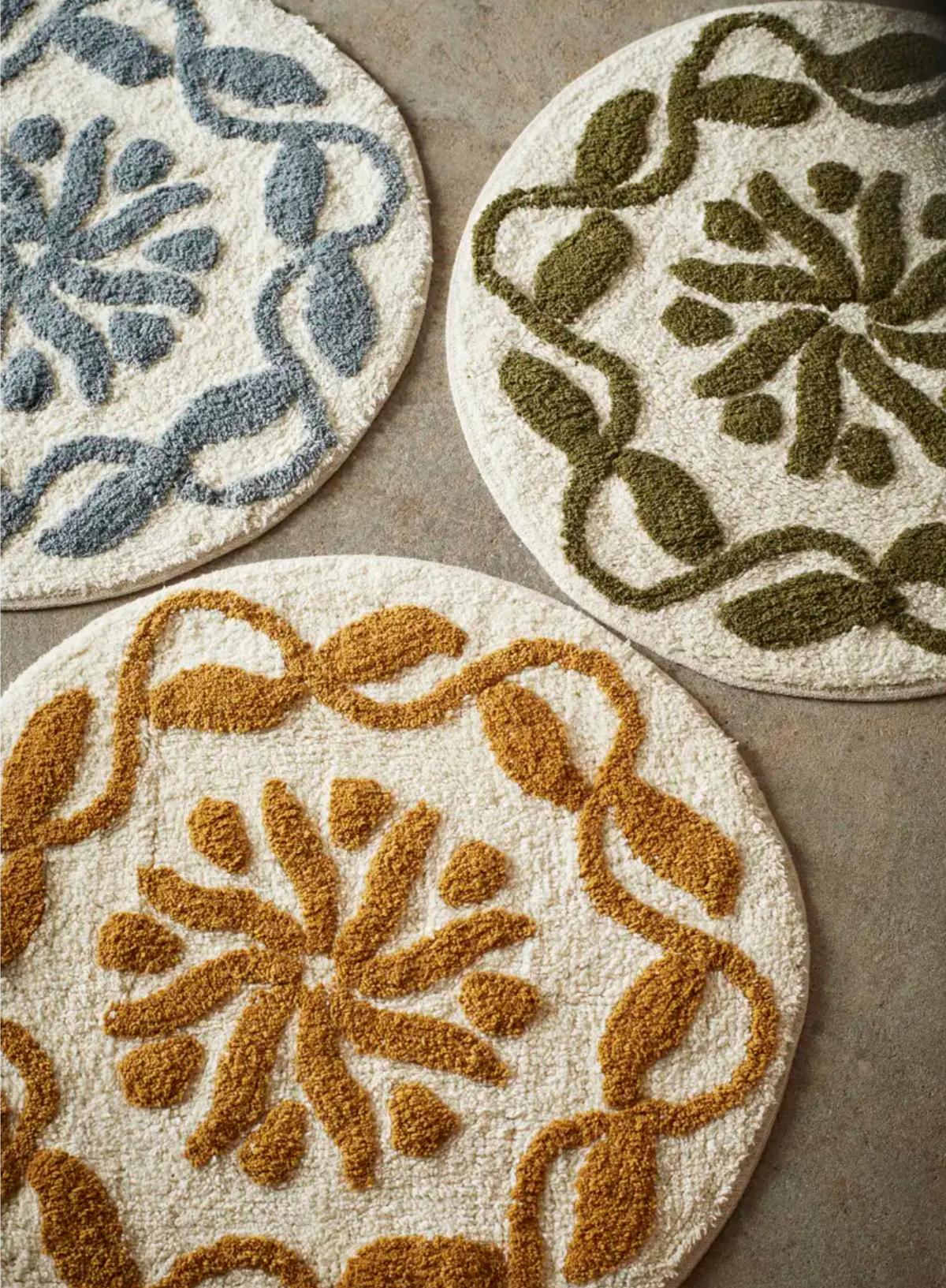 Astra Round Tufted Bath Mat from Madam Stoltz