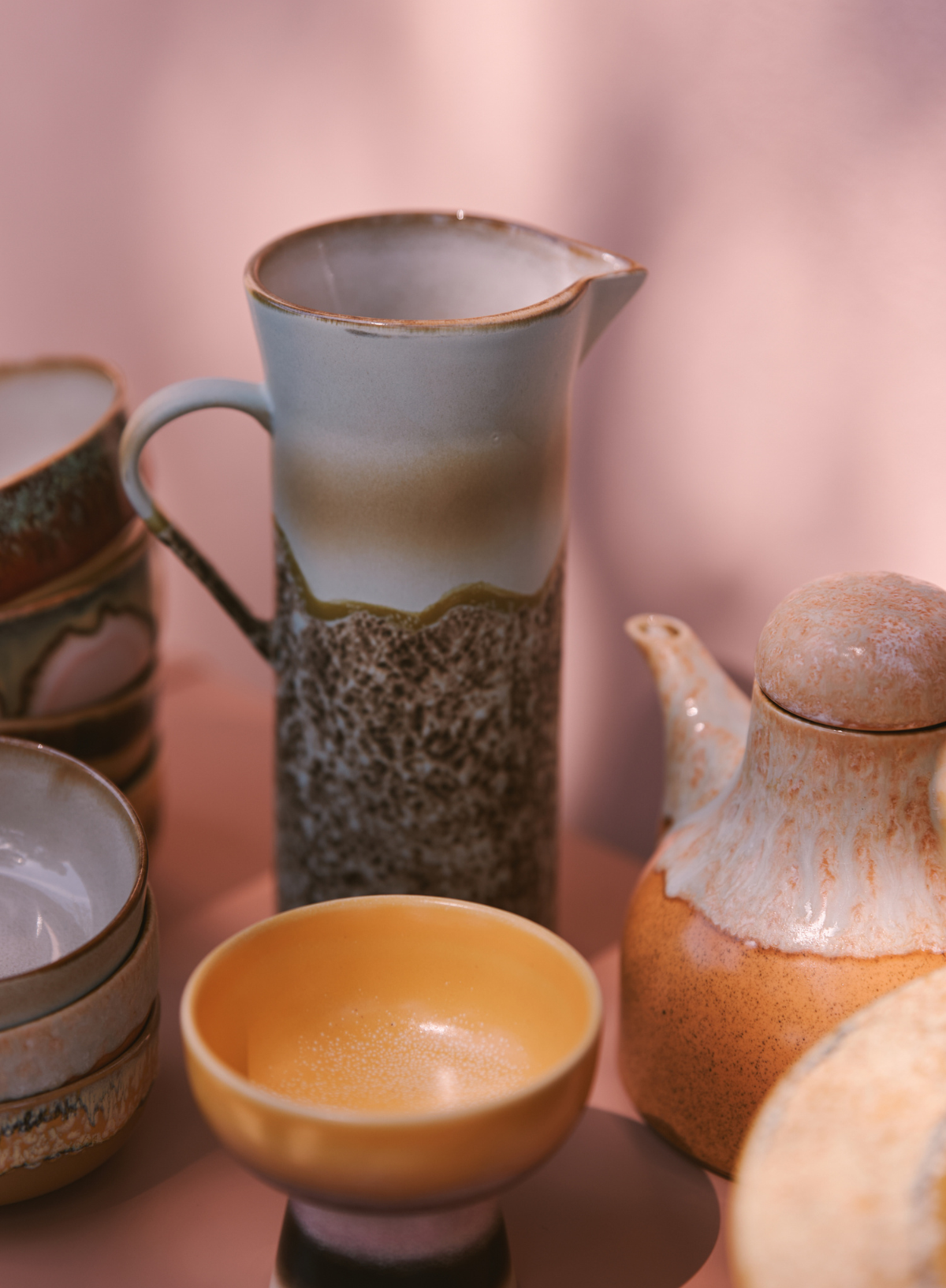 HK Living 70s Ceramics Jug in Shell
