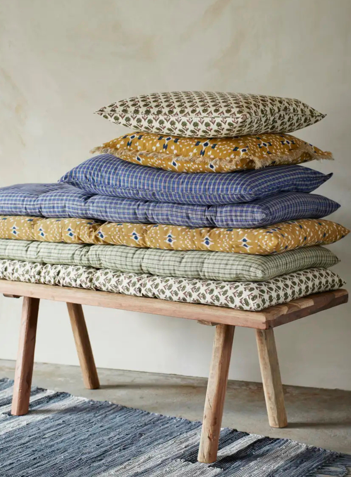 Milly Printed Cushion With Fringes 50/50cm from Madam Stoltz