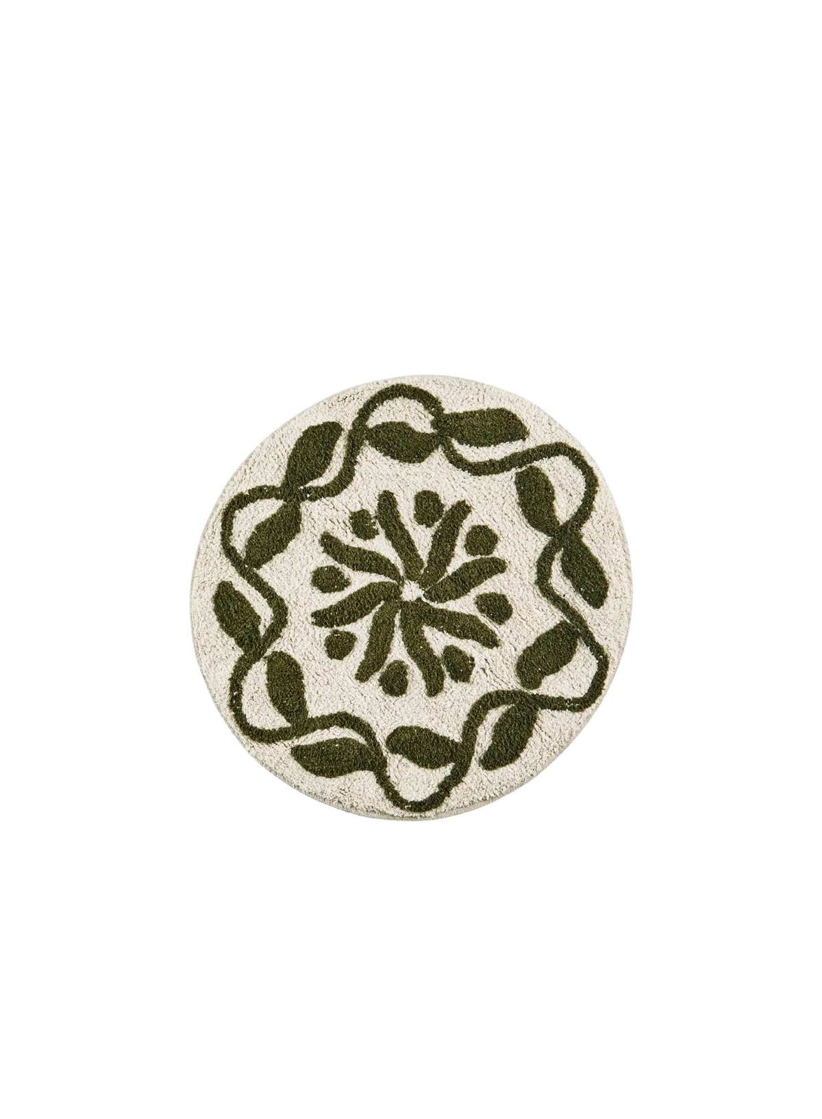 Waffle Round Tufted Bath Mat from Madam Stoltz