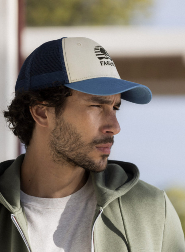 Trucker Cap Woven in Blue from Faguo