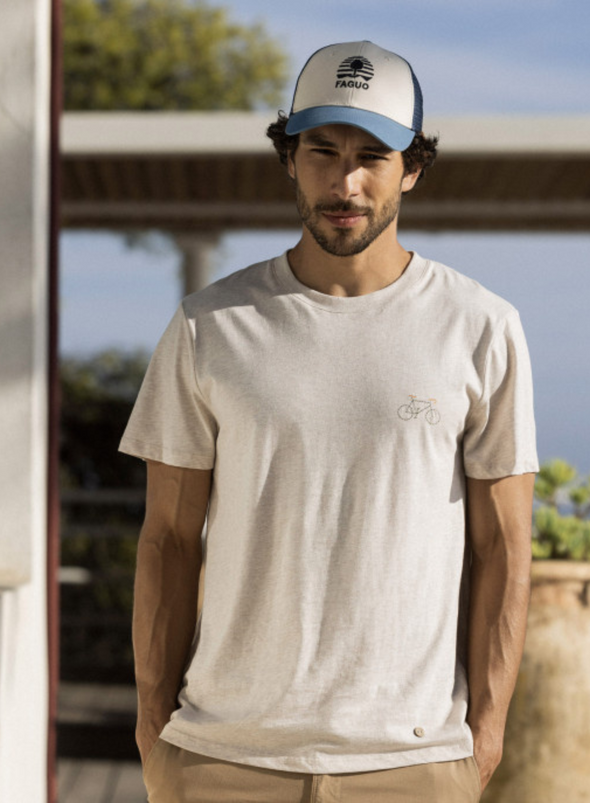 Trucker Cap Woven in Blue from Faguo