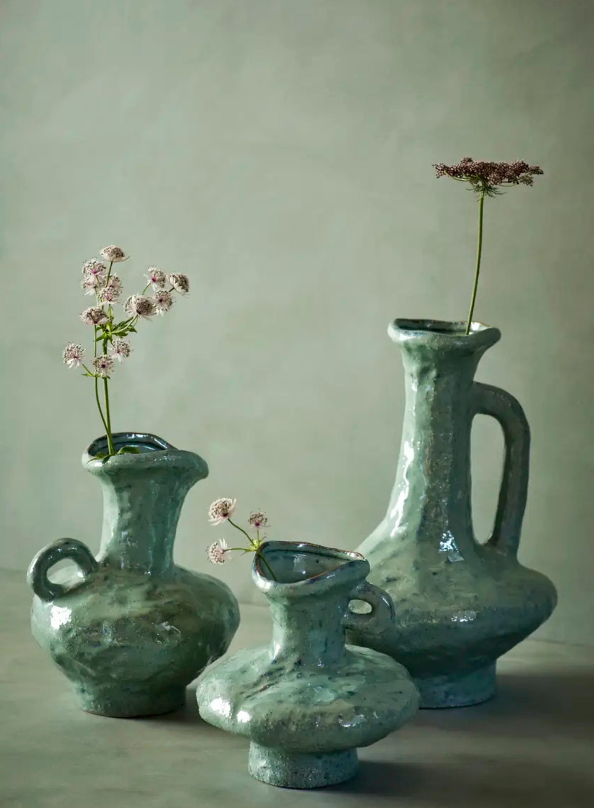 Troll Green Stoneware Vase from Madam Stoltz