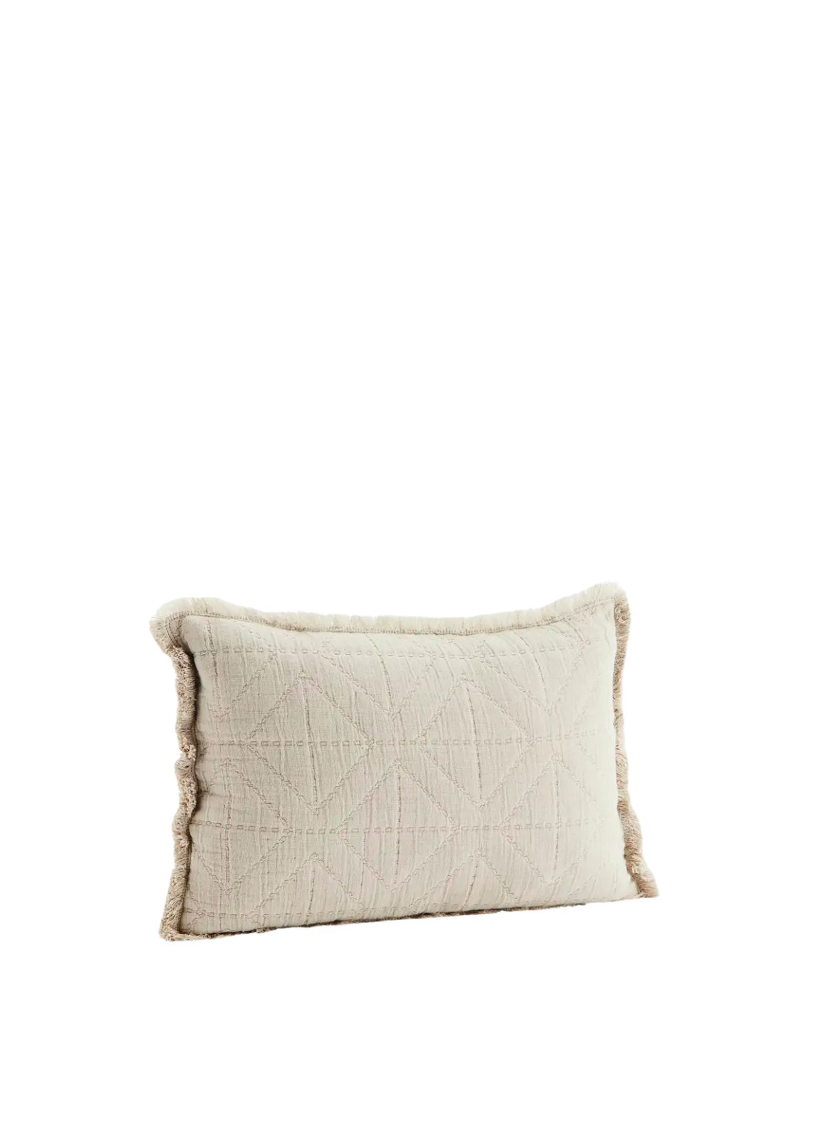 Light Taupe Quilted Cushion 30/50cm