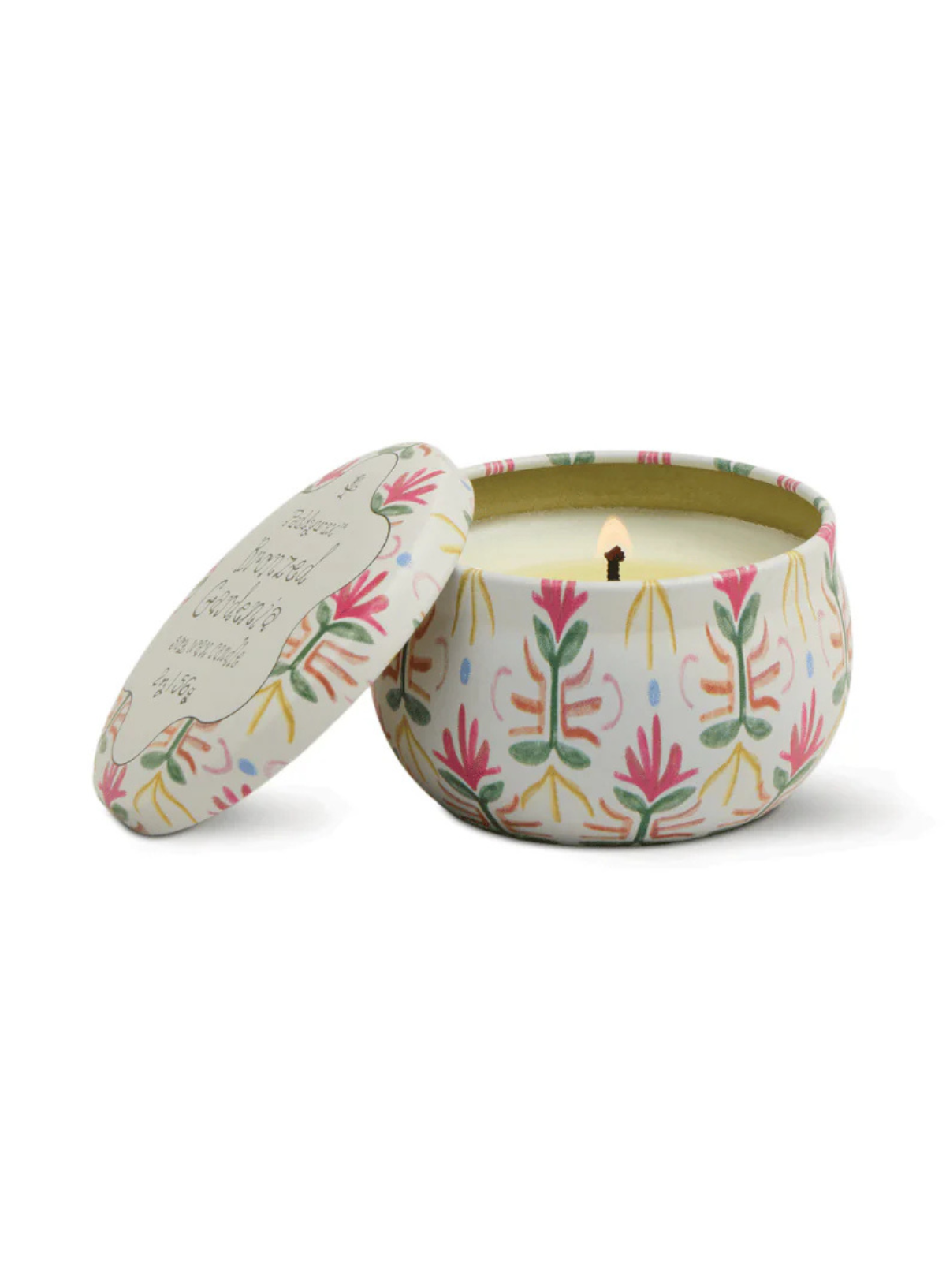 Paddywax Tulip 2oz Printed Tin -  Bronzed Gardenia