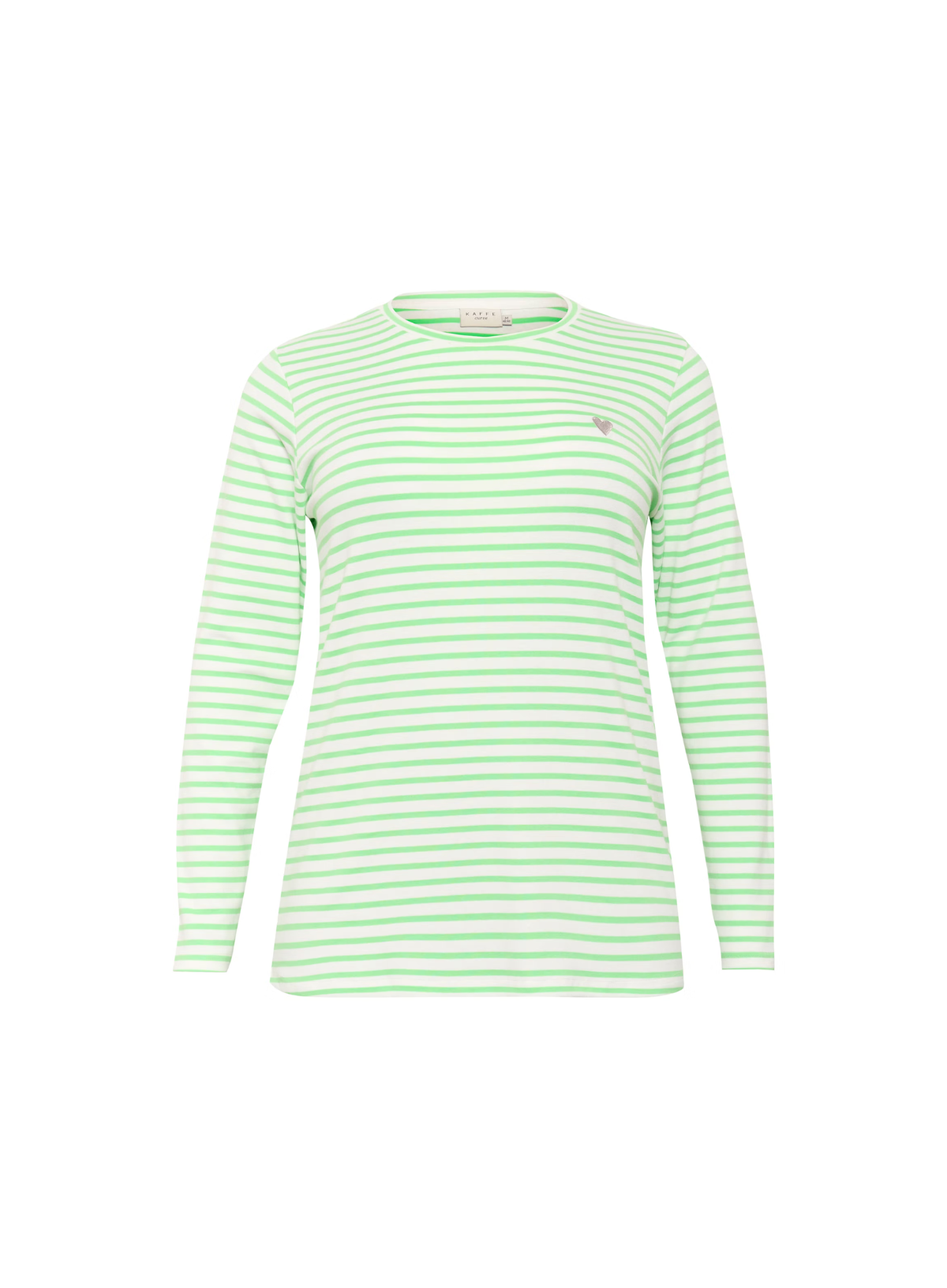 Liddy Top in Green/Grey Heart/Chalk from Kaffe