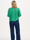 Hyma Top in Green, Leopard Floral from Sugarhill