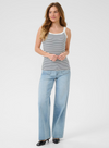 Liddy Tank Top in Chalk/Black Stripe from Kaffe