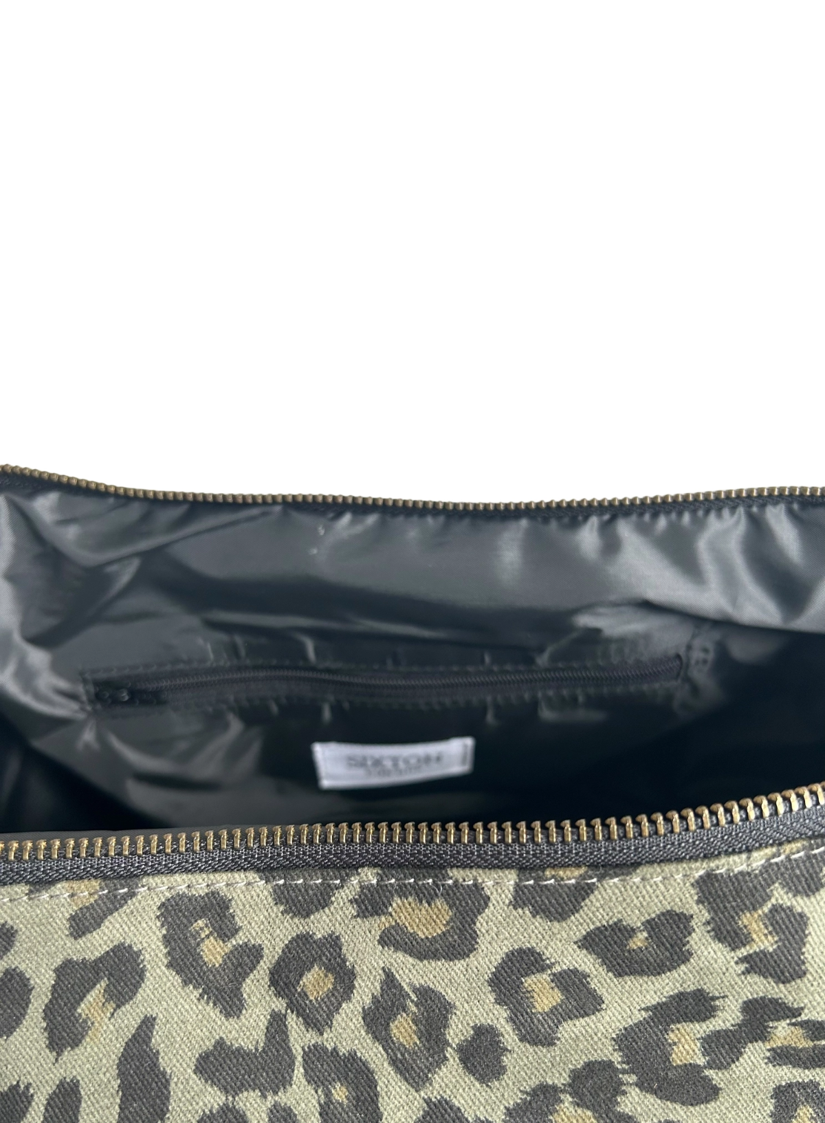 Sixton Brixton Cross Body Sling Bag - Green Leopard Print - Large