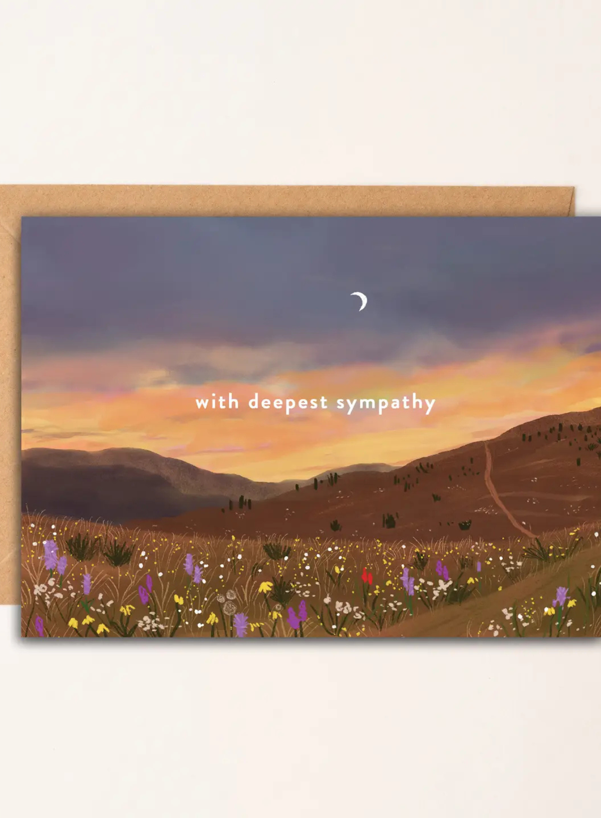 Deepest Sympathy Wildflowers Card from Charis Raine Illustration