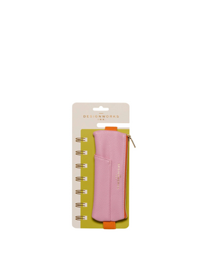 Vegan Leather Pen Pouch in Orange & Pink from Designworks Ink