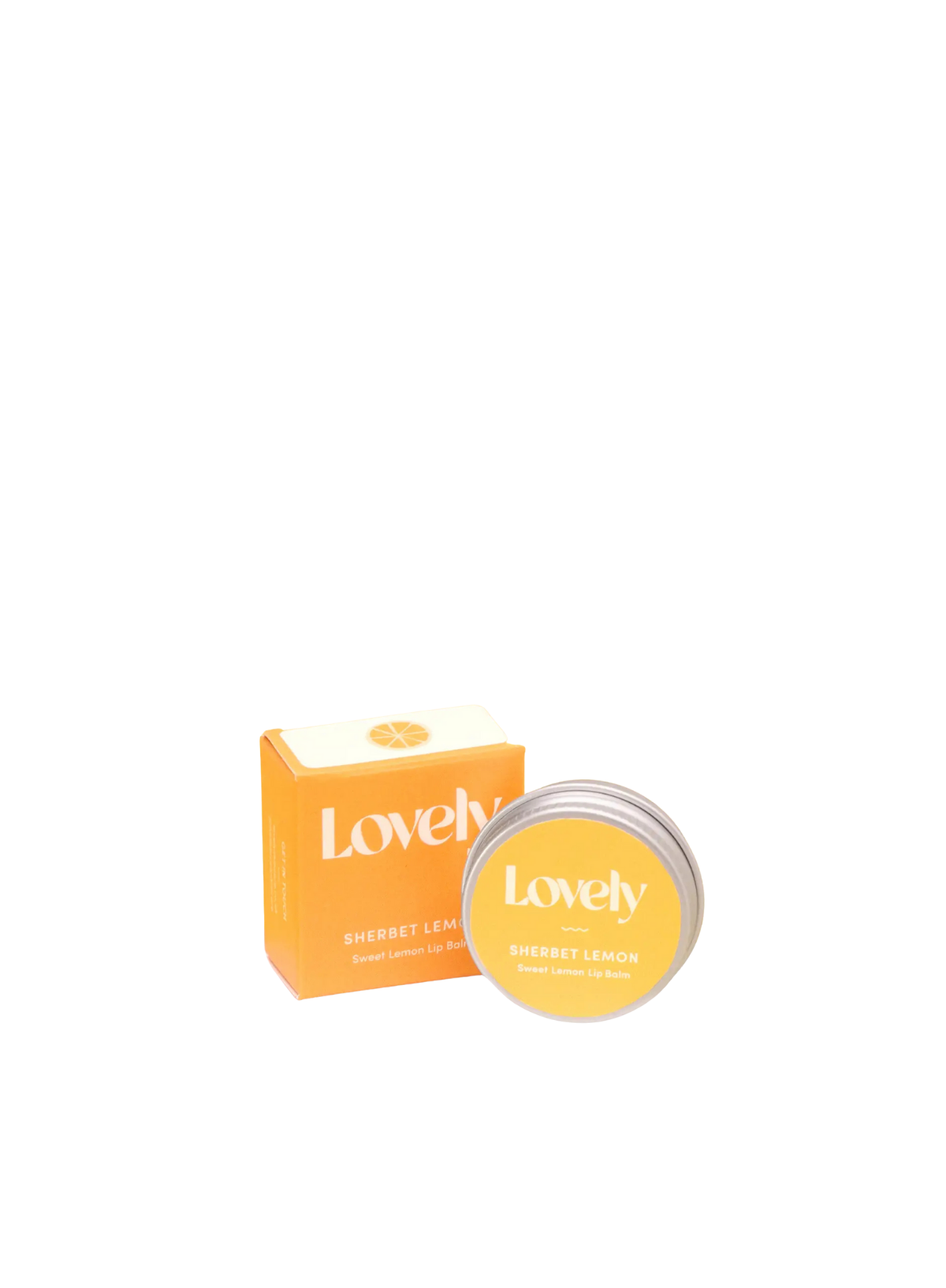 Sherbet Lemon Lip Balm in Lemon Sugar from Lovely Skincare