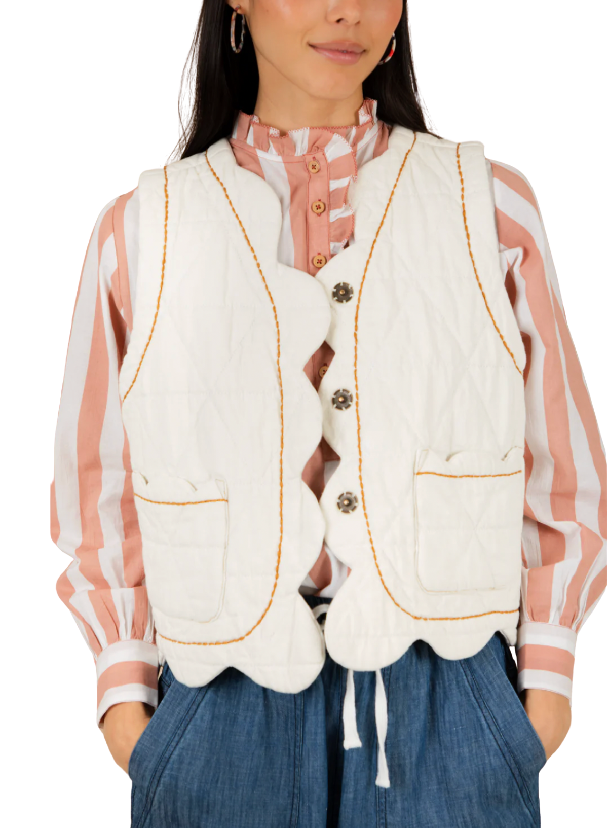 Bonté Estelle Gilet in Ecru