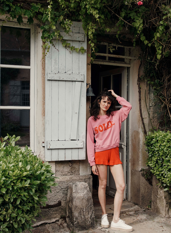 Bahia Soleil Sweatshirt in Pink & Red from Emile & Ida