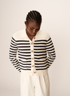 Pam Cardigan in Ecru Stripe from Grace & Mila