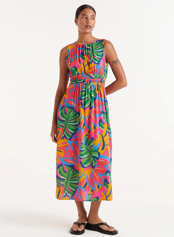 Long Dress in Flower Multi from Compañia Fantastica
