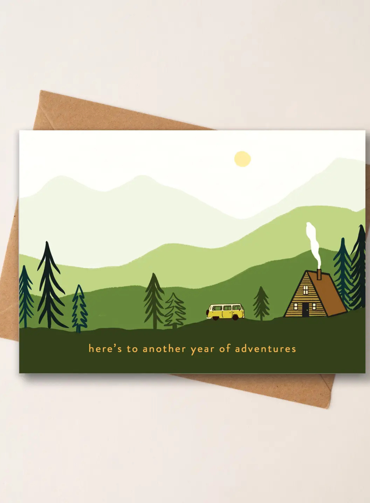 Another Year of Adventures Camper Van Card from Charis Raine Illustration