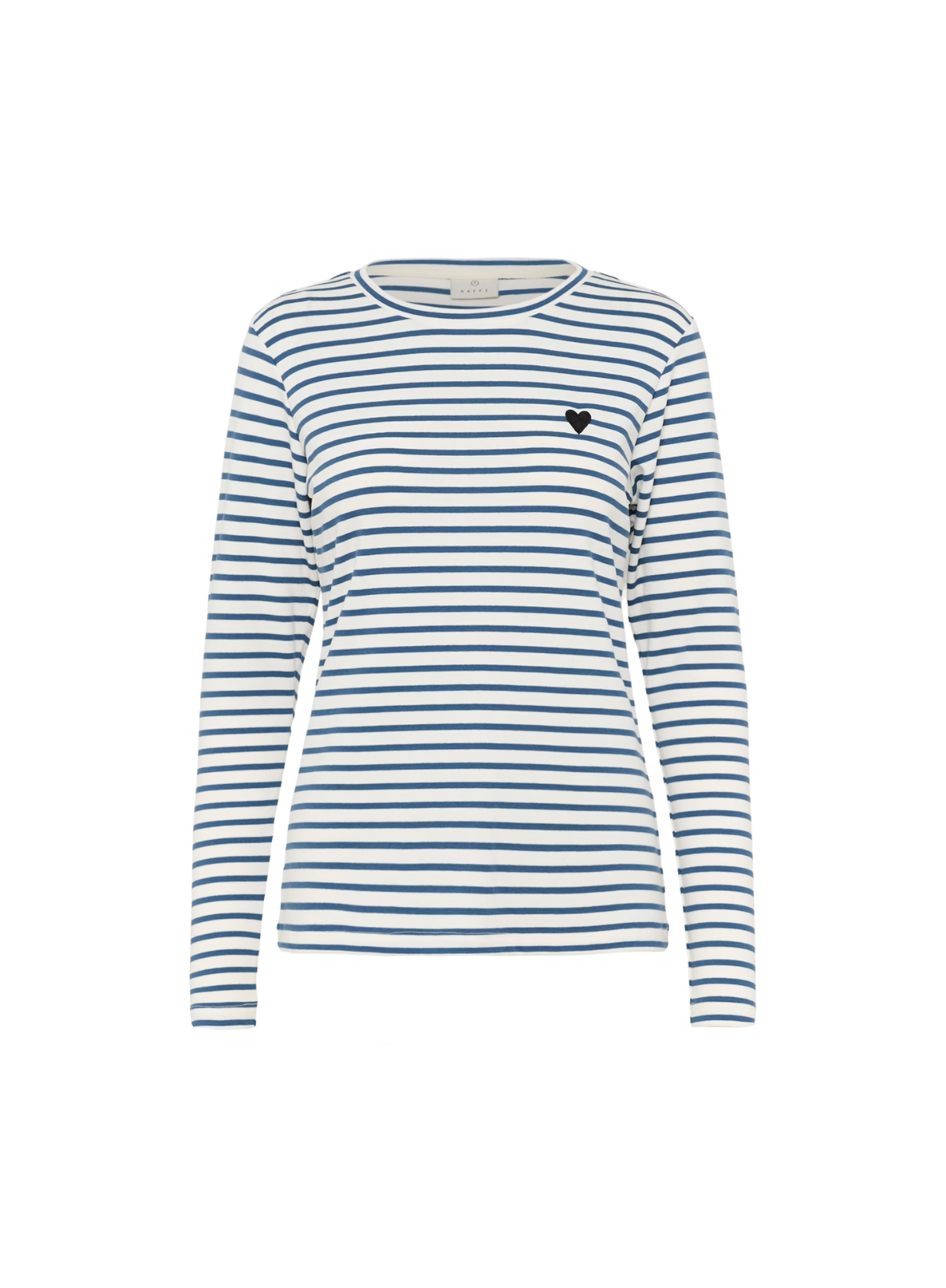 Liddy T-Shirt in Chalk/Berring Sea-Black Heart from Kaffe