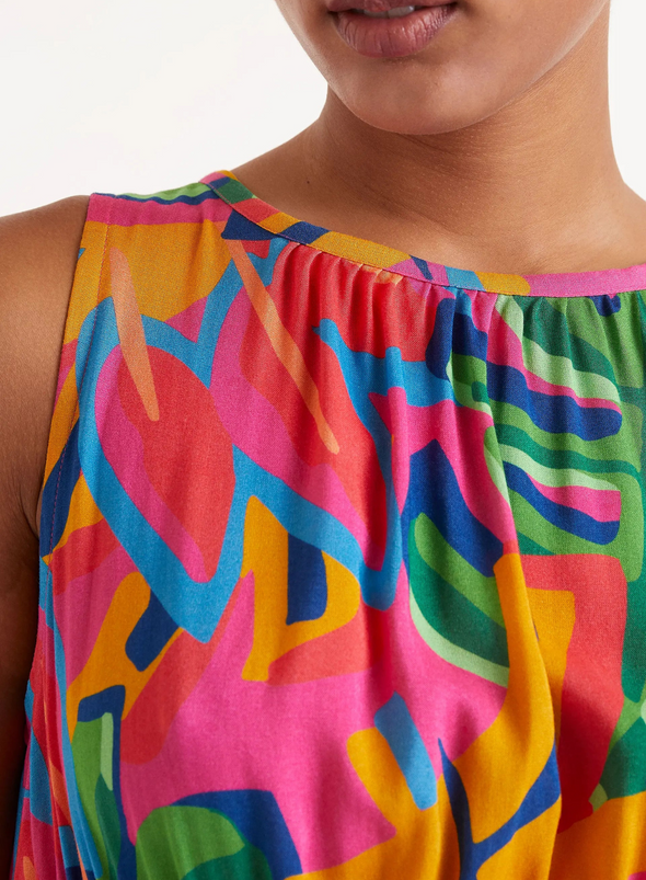 Long Dress in Flower Multi from Compañia Fantastica