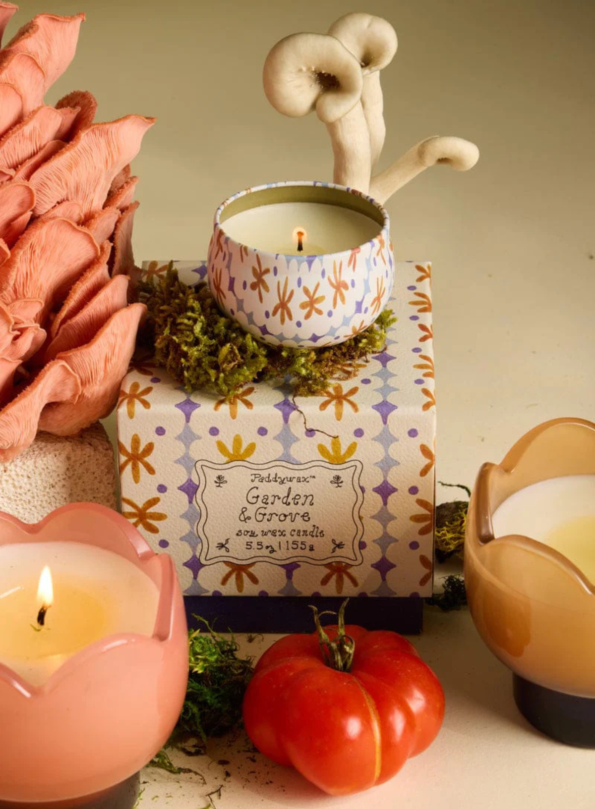 Paddywax Tulip 2oz Printed Tin - Garden & Grove