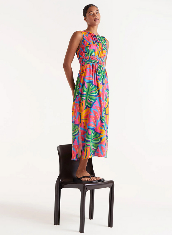 Long Dress in Flower Multi from Compañia Fantastica