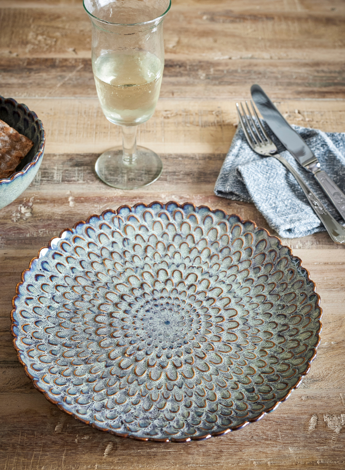 Katrina Grey Stoneware Plate