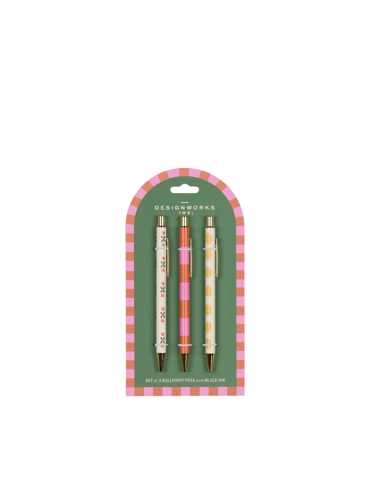 A Dopo Set of 3 Pens - Flower, Stripe, Lemon from Designworks Ink