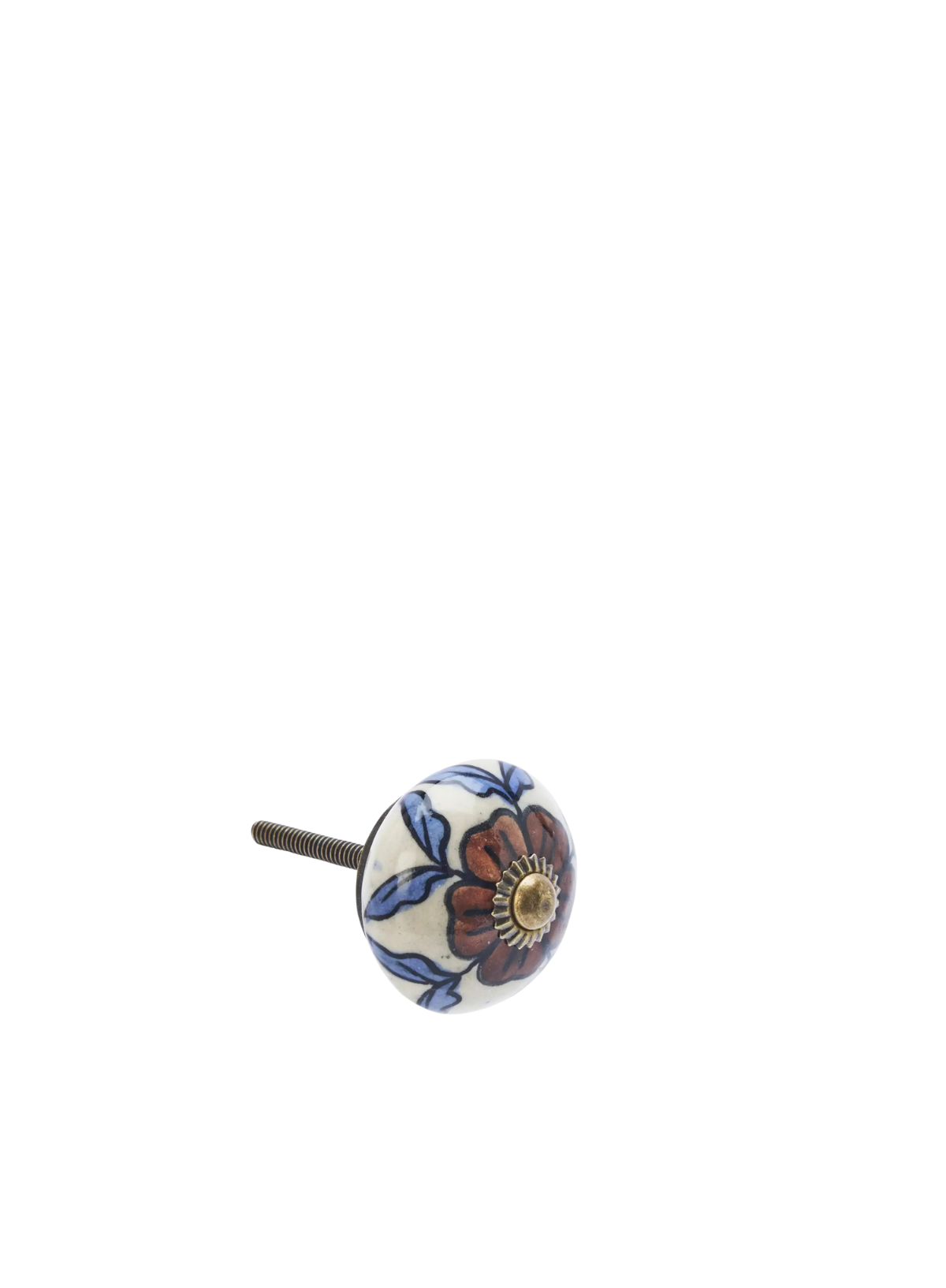 Madam Stoltz Bluey Hand Painted Stoneware Door Knob