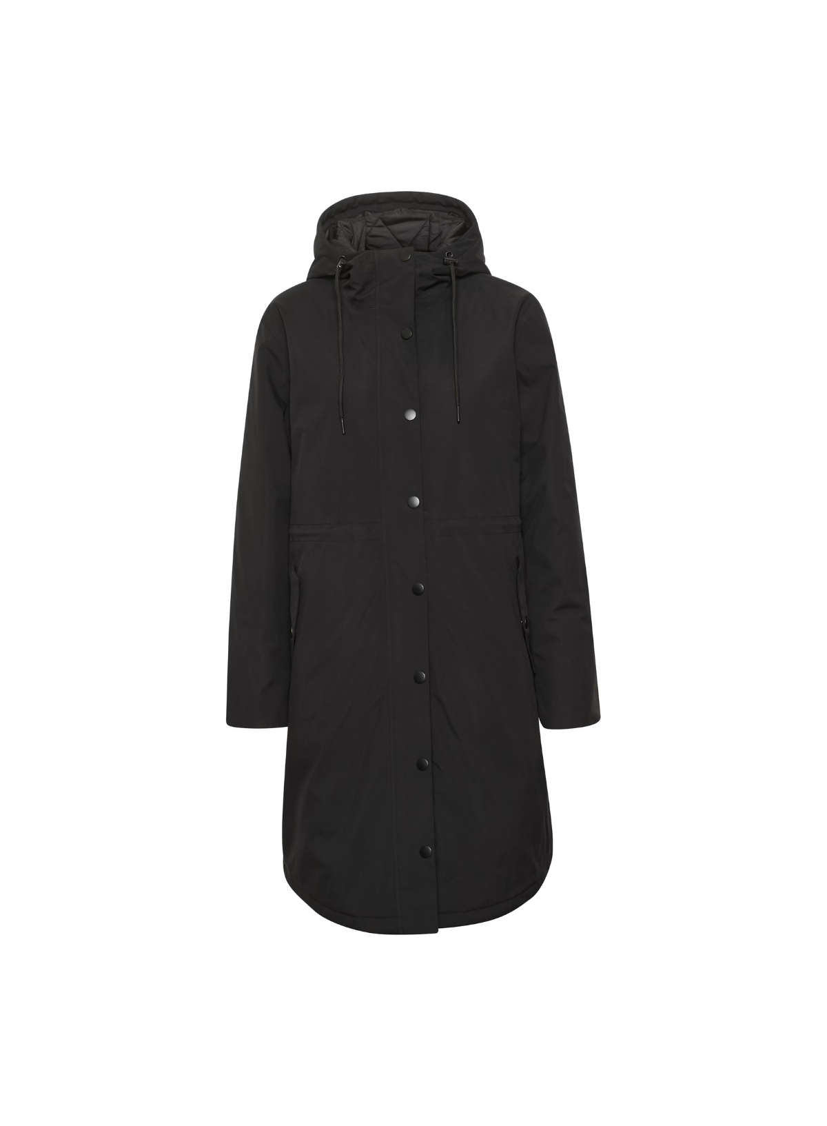 Sina Long Coat in Black Deep from Kaffe