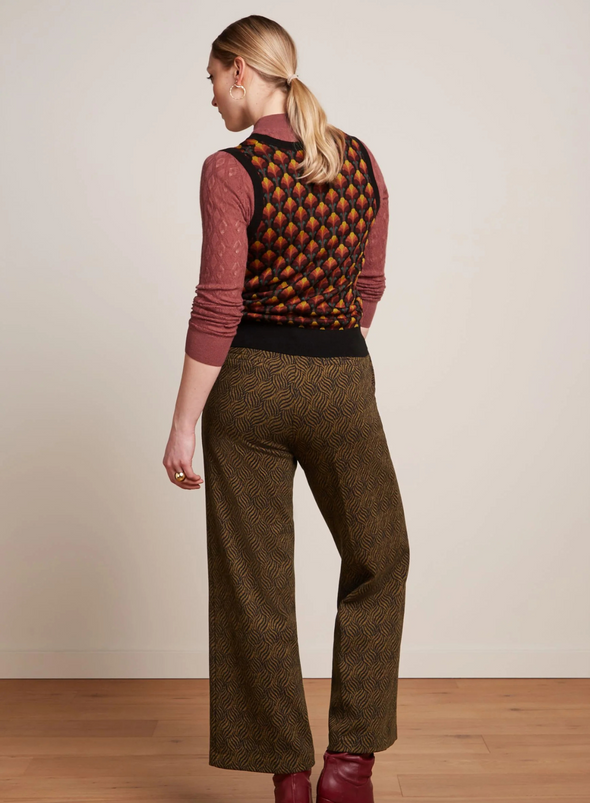 Federica Pants Ruby Jacquard in Black from King Louie