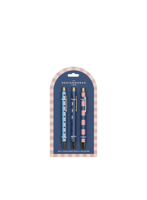 A Dopo Set of 3 Pens - Eye, Moon, Stripe from Designworks Ink