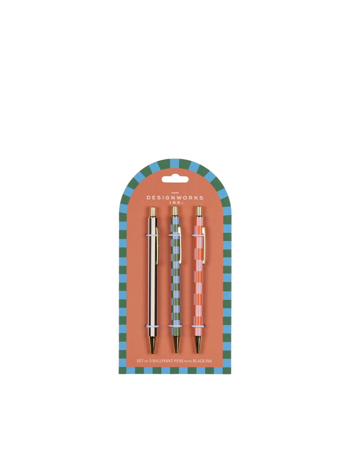 A Dopo Set of 3 Pens - Stripes & Checks from Designworks Ink
