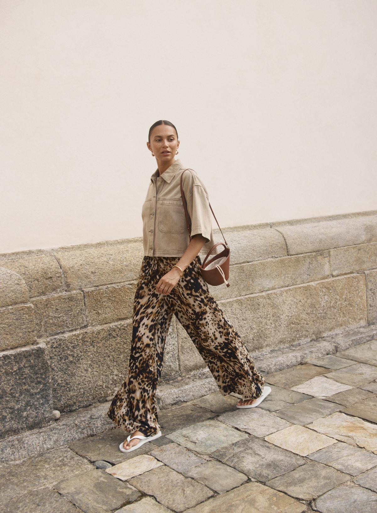 Thora Amber Pants in Leopard Print from Kaffe
