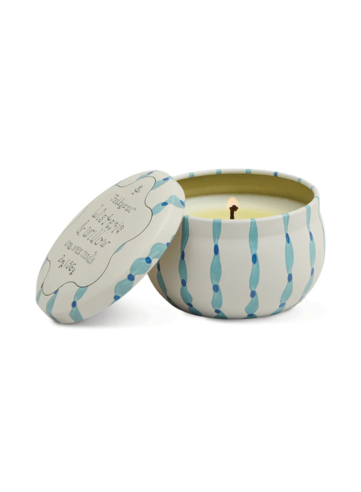 Paddywax Tulip 2oz Printed Tin - Wisteria & Willow