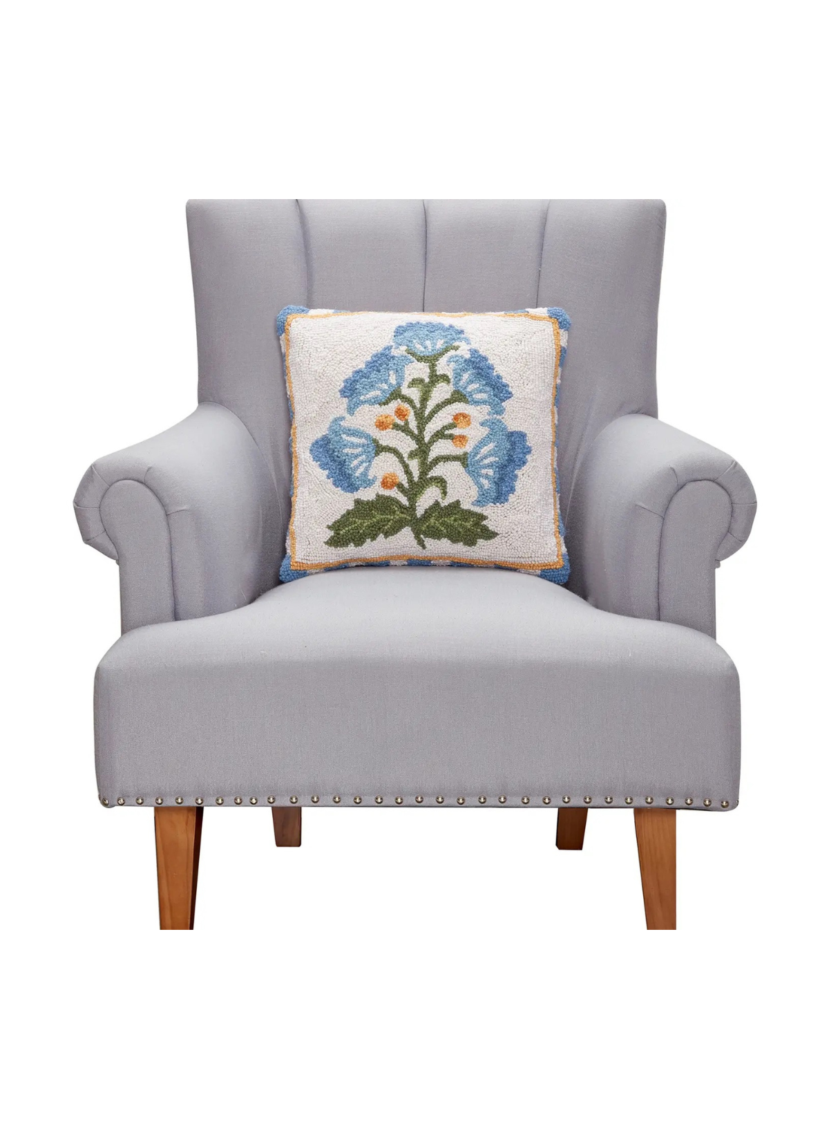 Peking Handicraft Mughal Flower Hook Pillow
