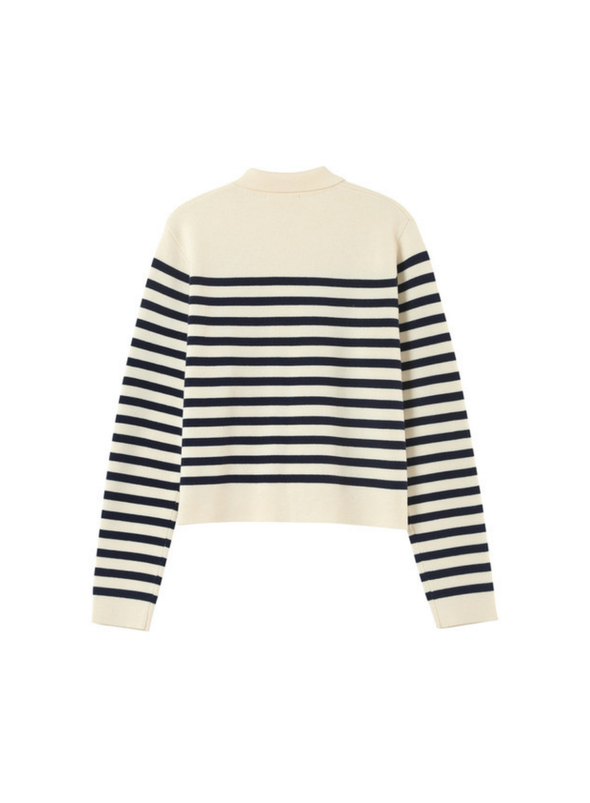 Pam Cardigan in Ecru Stripe from Grace & Mila