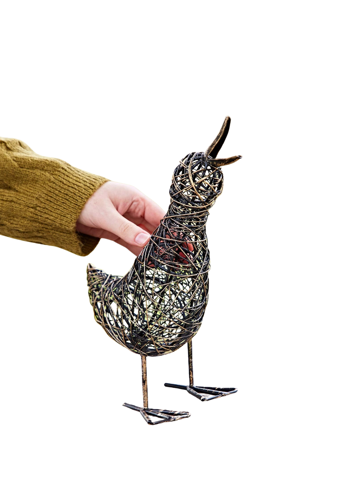 Paper High Gift Co Aarti the Small Slim Duck Wire Garden Ornament