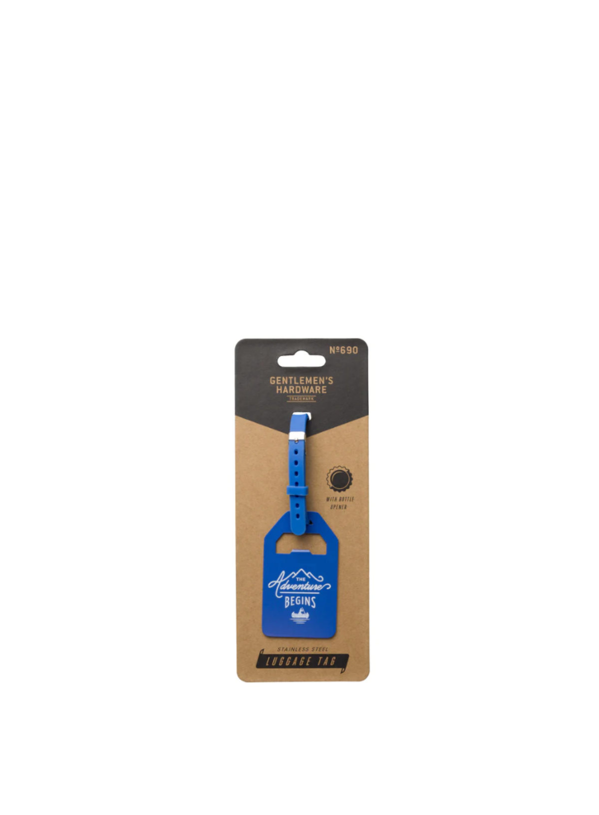 Luggage Tag in Blue from Gentlemen's Hardware