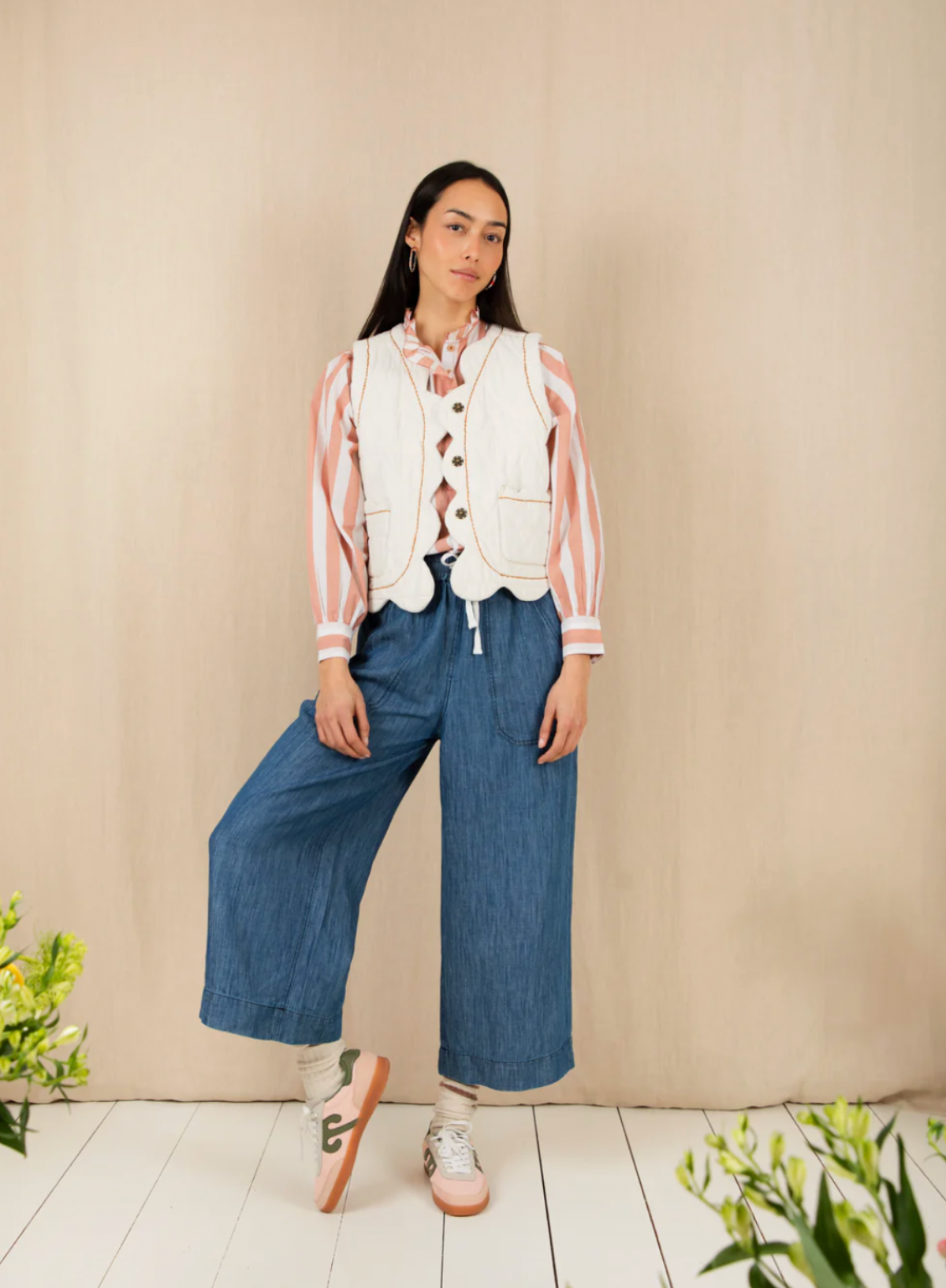 Bonté Estelle Gilet in Ecru