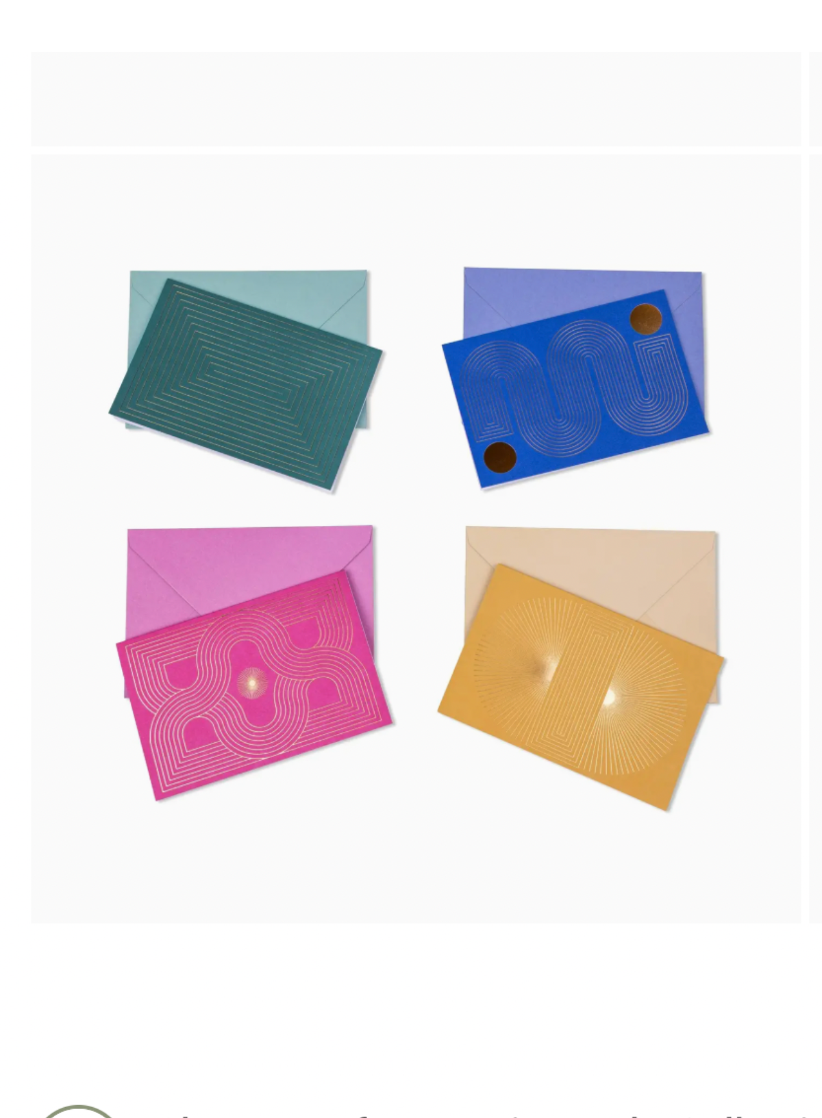 Designworks Credit Radiant Notecards - Set of 16 Assorted