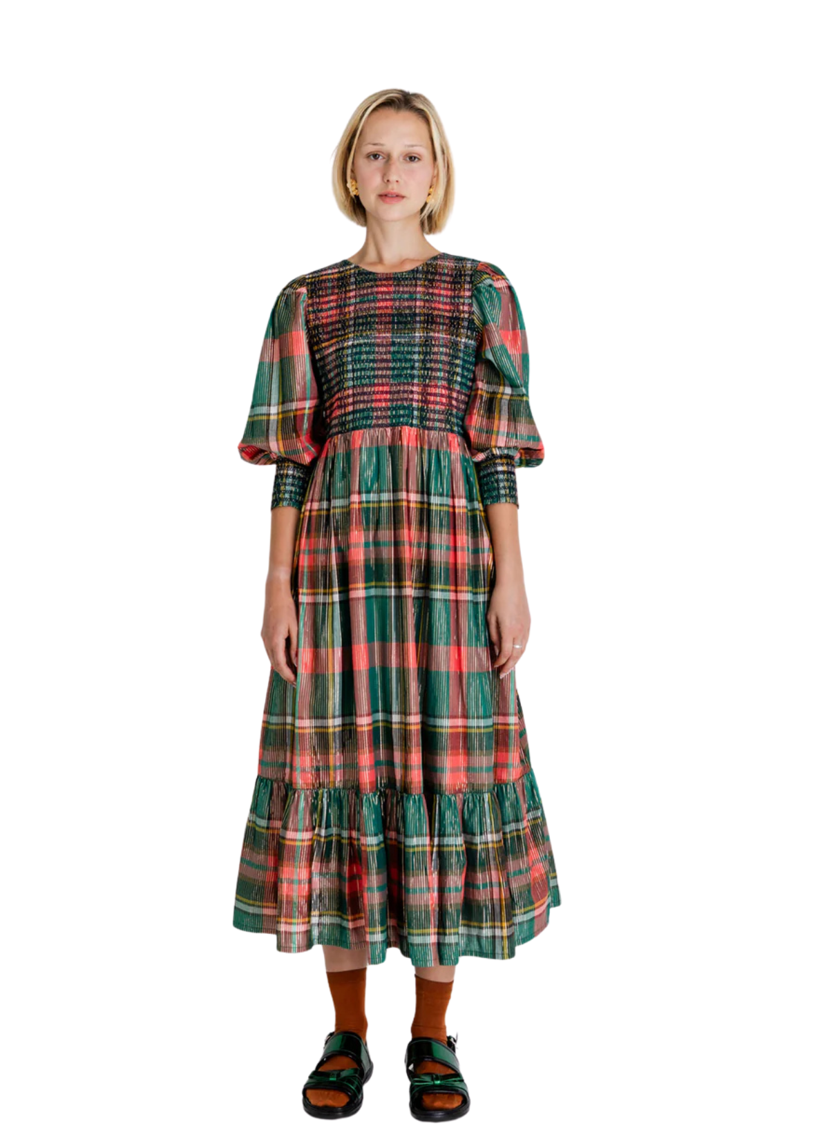 Ivy Dress in Rose/Fir from Bonté