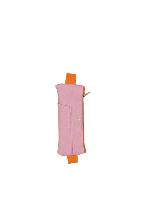 Vegan Leather Pen Pouch in Orange & Pink from Designworks Ink